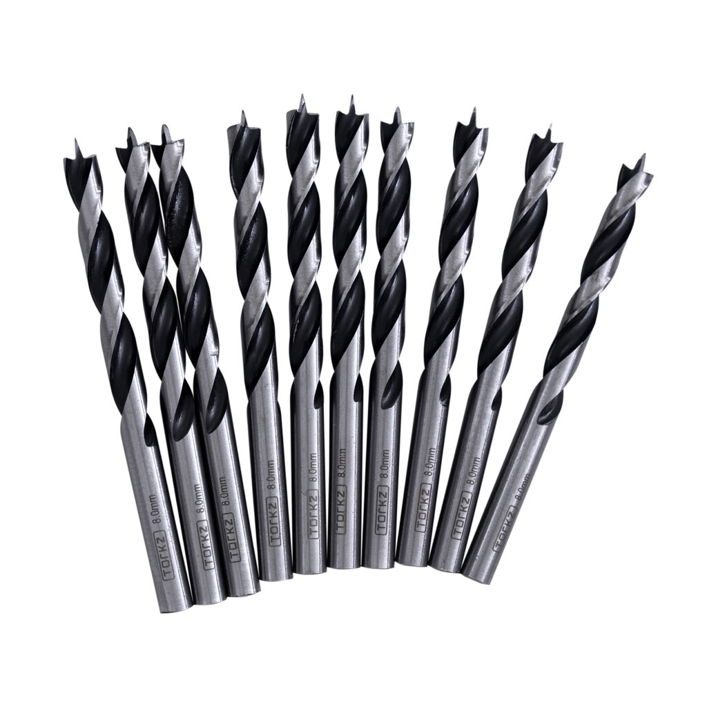 KIT-DE-BROCA-DE-3-PONTAS-PARA-MADEIRA-8MM-197948-1024x1024 Broca Aço Carbono Torkz 8 mm, 10 Peças