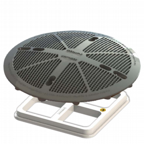 Grade 15 cm x 15 cm  com tampa FSB Prata Base ABS