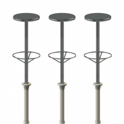 Banco em aço inox para piscina (Unidade)