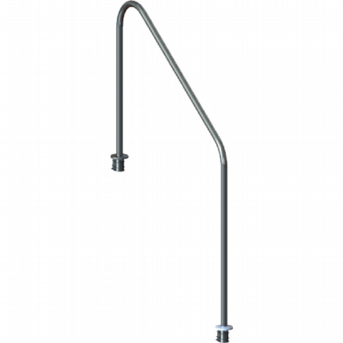 Corrimão Angra em aço inox com chumbador em alumínio