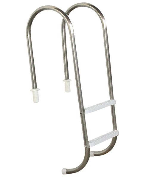 Escada Marinheiro 1 1/2´´ em Aço Inox 2 Degraus Anatômicos em ABS