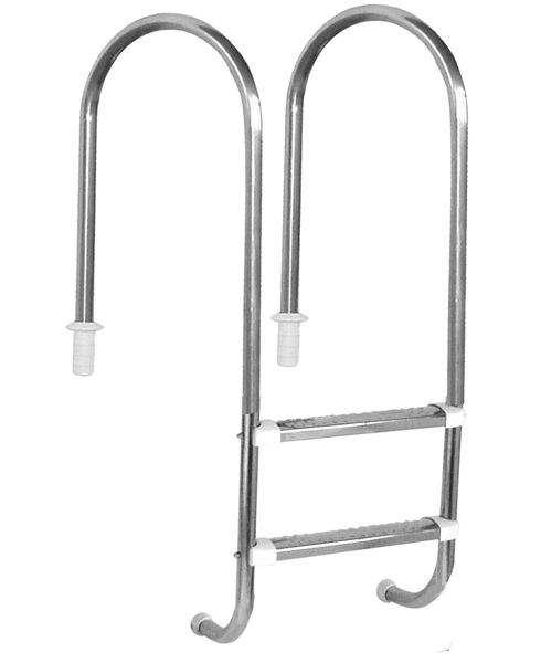 Escada Marinheiro 1 1/2´´ em Aço Inox 2 Degraus Anatômicos em Inox