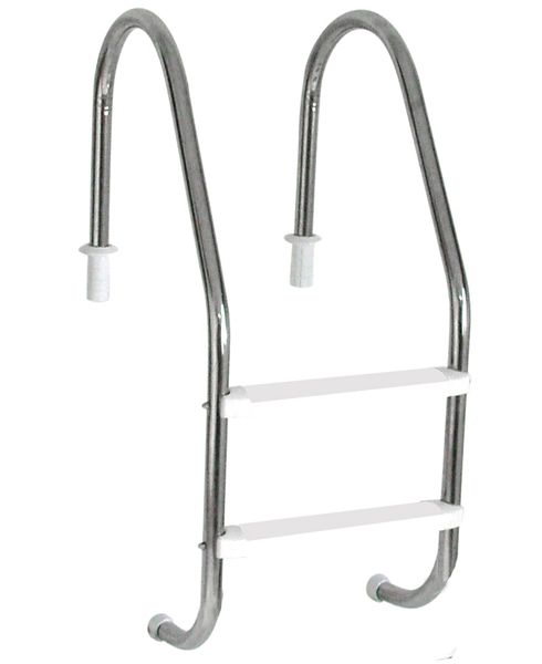 Escada Tradicional 1 1/2´´ em Aço Inox 2 Degraus Anatômicos em ABS