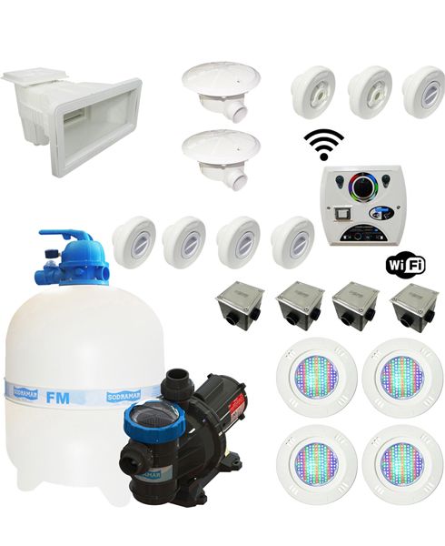 Kit  para Piscina de vinil - 4x8 - 45m³