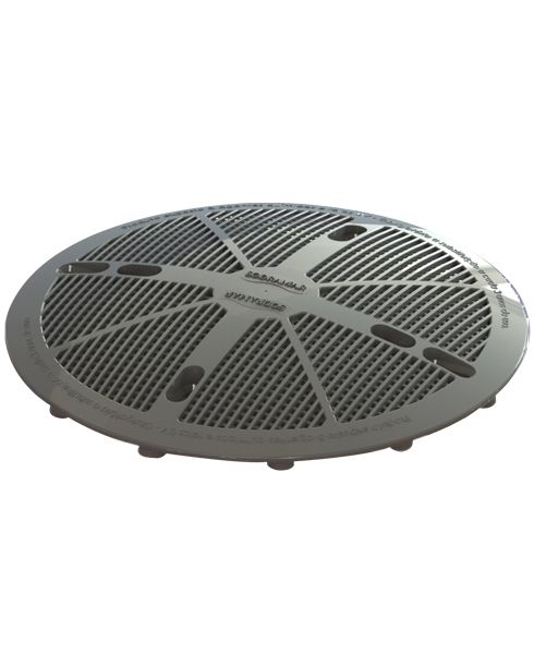 Tampa F.S.B para Dreno de fundo (Prata) com Kit parafusos