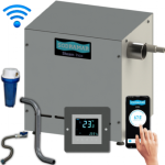 Conjunto sauna a vapor Steam Inox 15kw para até 25m³ - Sodramar