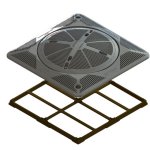 Grade 30x30 com Tampa FSB e base latão para Piscinas de Alvenaria - Sodramar