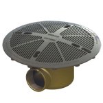 Dreno de Fundo Anti-turbilhão 2" com Tampa FSB e base em latão para Piscinas de Al...