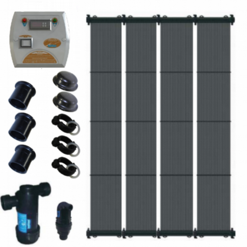 Kit De Aquecimento Solar Para Piscinas Até 18m³ (Básico) Composto Por: - 18 Placas Coletoras Solar CSI-3 (0