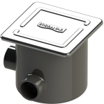 Caixa de Passagem com Base Redonda com Tampa Inox - Sodramar