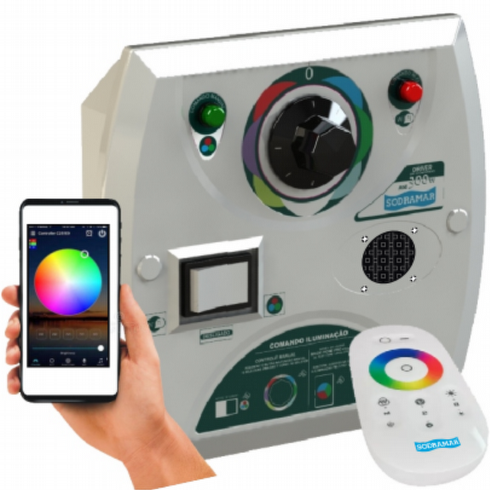 Comando Four Fix c/ Wi-Fi para Led 300w — Comando para Luminárias de Led. Peso: 1.6 kg. Cód: 023127. Produto Sodramar disponível na AHCOR Equipamentos com garantia e suporte técnico especializado.