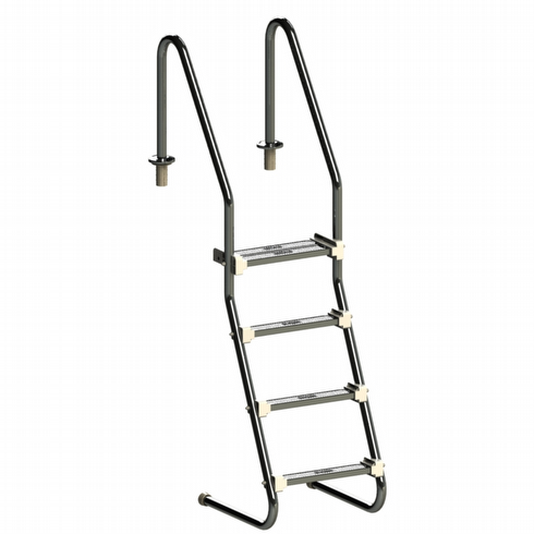 Escada Comfort Home 4 degraus Inox 1 1/2´´ (50 mm) — Escadas. Peso: 10.2 kg. Cód: 024413. Produto Sodramar disponível na AHCOR Equipamentos com garantia e suporte técnico especializado.