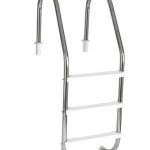 Escada Tradicional 2" em Aço Inox 3 Degraus Anatômicos em ABS - Sodramar