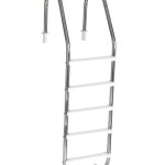 Escada Tradicional 2" em Aço Inox 5 Degraus Anatômicos em ABS - Sodramar