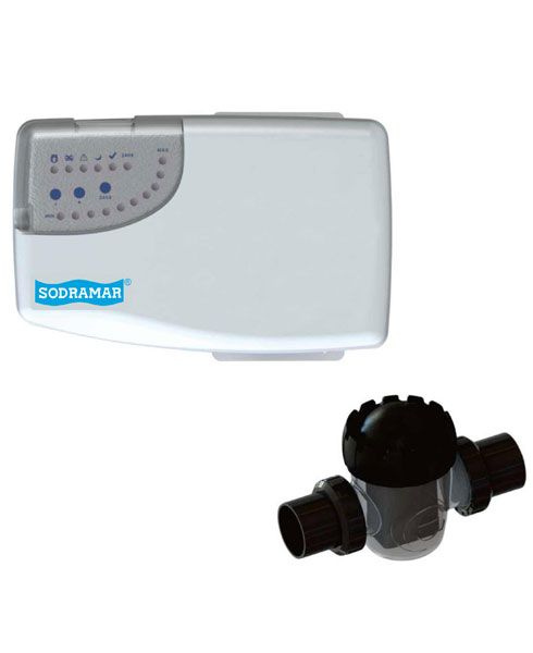 Gerador de Cloro a Base de Sal GS-20 para piscinas de até 62 mil litros - Sodramar — Tratamento de água. Peso: 7.3 kg. Cód: 020080. Produto Sodramar disponível na AHCOR Equipamentos com garantia e suporte técnico especializado.