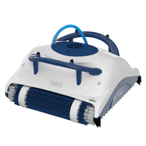 Robô RB7 para limpeza de piscinas de até 12m de comprimento Robô Rb7 Sodramar para limpeza de piscinas de até 12 m O Dolphin Rb7 da Maytronics é um robô automático leve