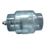 A Válvula de retenção em abs 1 1/2” evita que água retorne para piscina