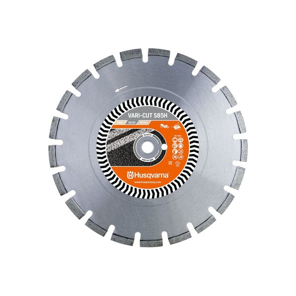 Disco Diamantado Segmentado para Cortes em Asfalto e Concreto Verde Vari-Cut S85H 450mm